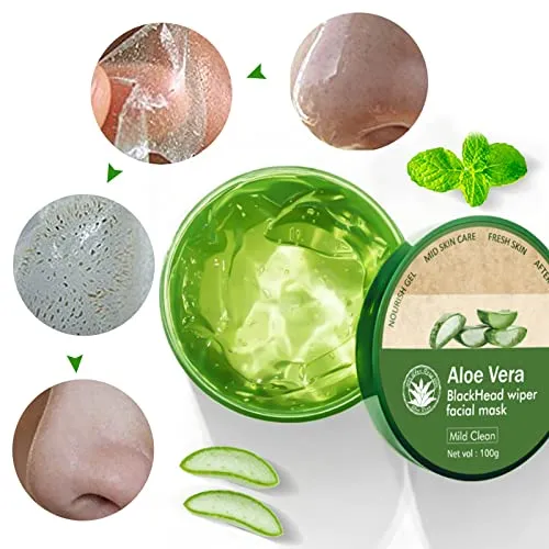 Aloe Vera Peel Off Blackhead Remover Mask - Peel Off Face Masks Whitehead Removal, Aloe Vera Extract Facial Mask, Oil Control Cleaning Face - Facial Moisturizing, Moisture Skin