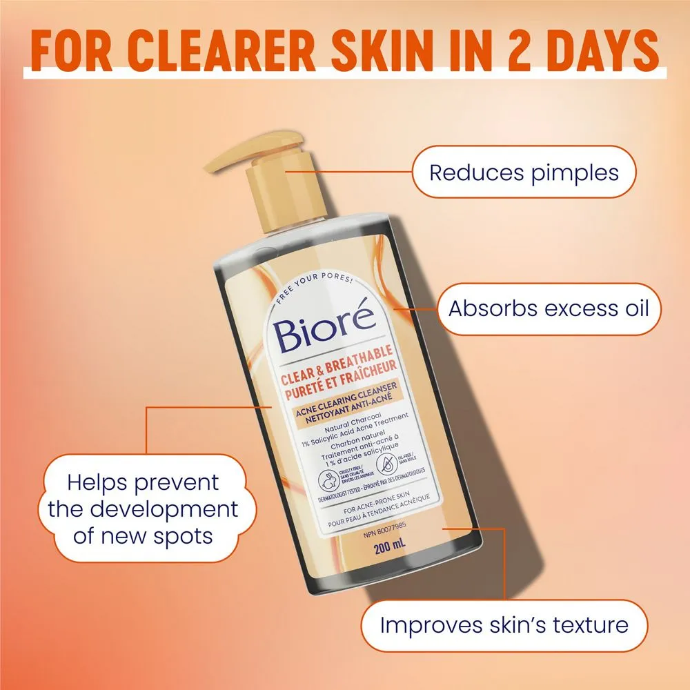 Clear & Breathable Charcoal Acne Clearing Cleanser