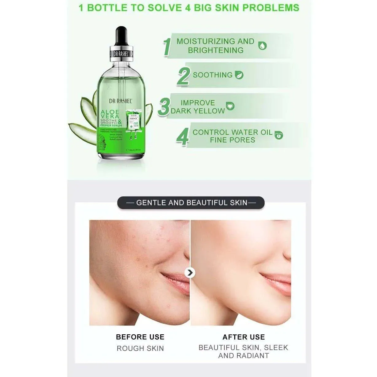 Dr.Rashel Aloe Vera Soothe & Smooth Primer Serum - 100ml