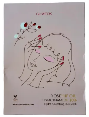 Glamfox Rosehip Oil   Niacinamide 10% Hydra Nourishing Face Mask