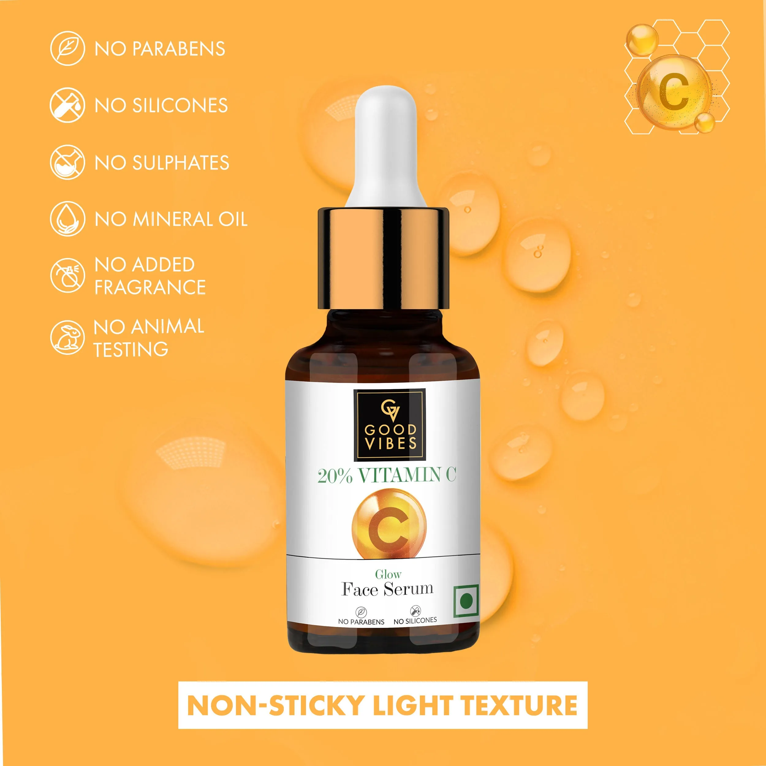 Good Vibes 20% Vitamin C Glow Face Serum (10 ml)