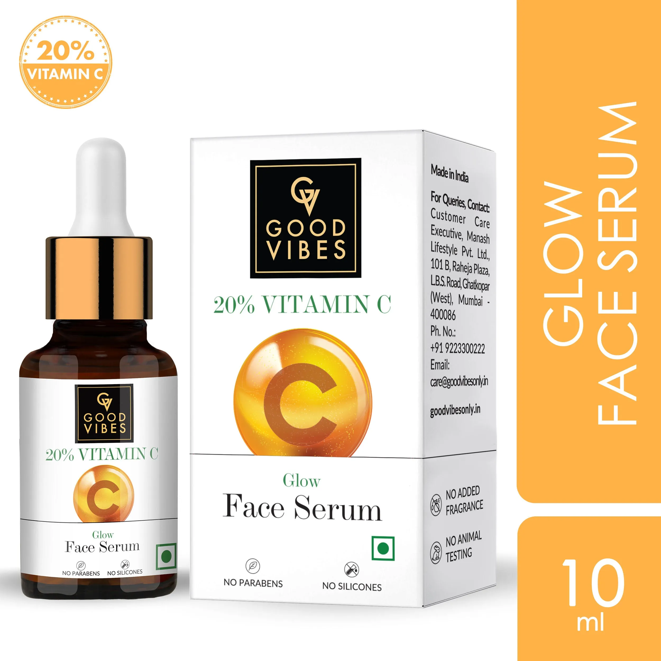 Good Vibes 20% Vitamin C Glow Face Serum (10 ml)