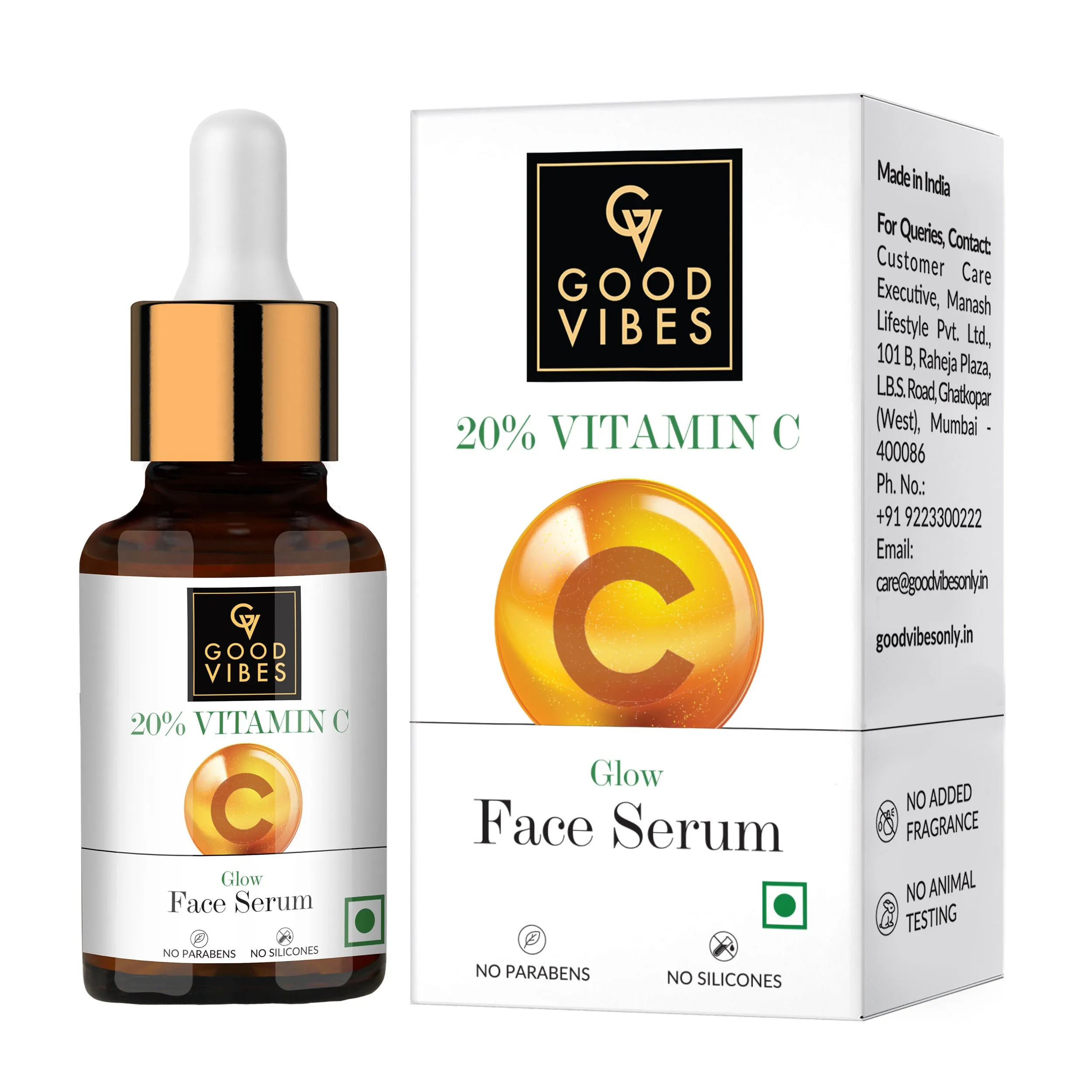 Good Vibes 20% Vitamin C Glow Face Serum (10 ml)