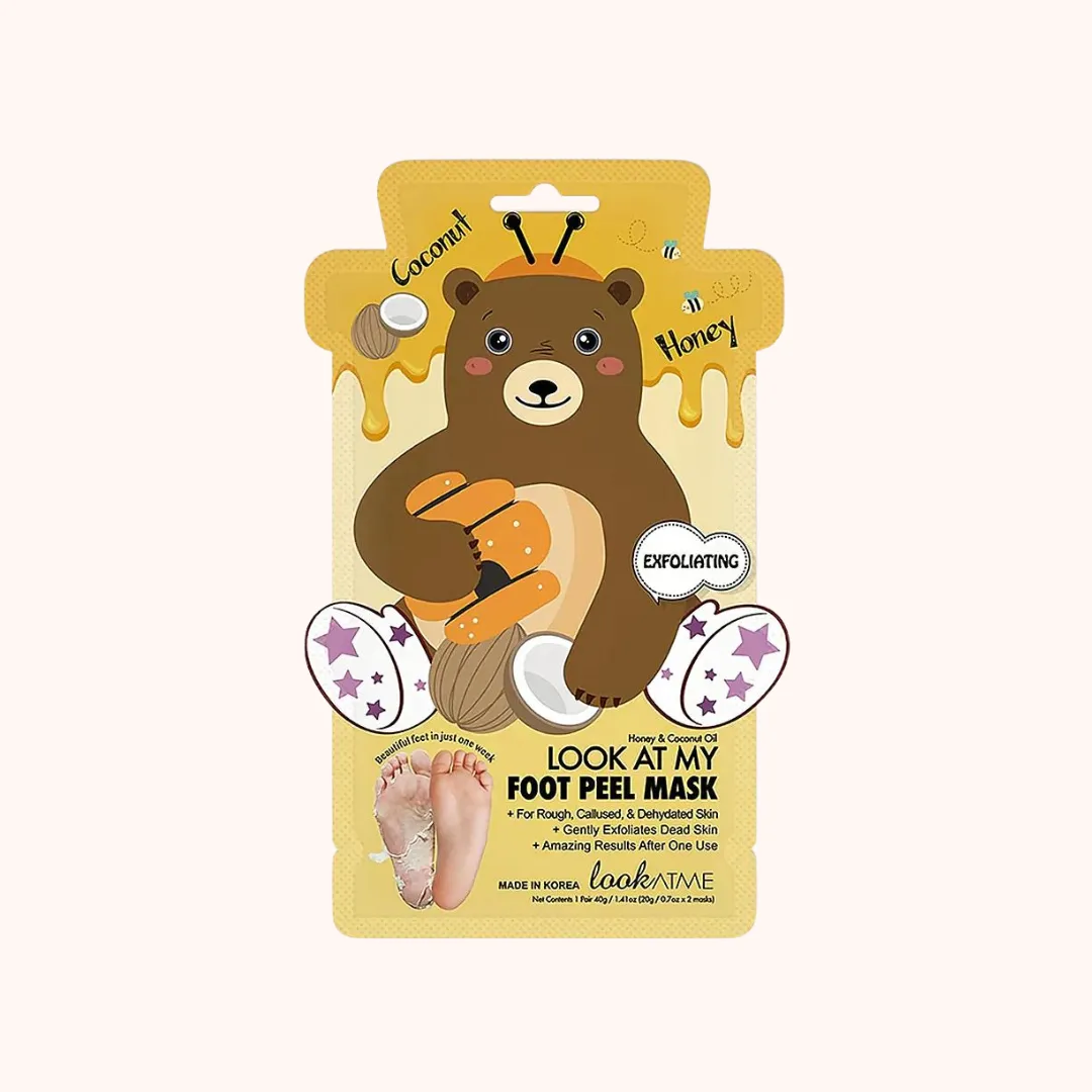 Look At Me Look At My Foot Peel Mask Bear 1pair