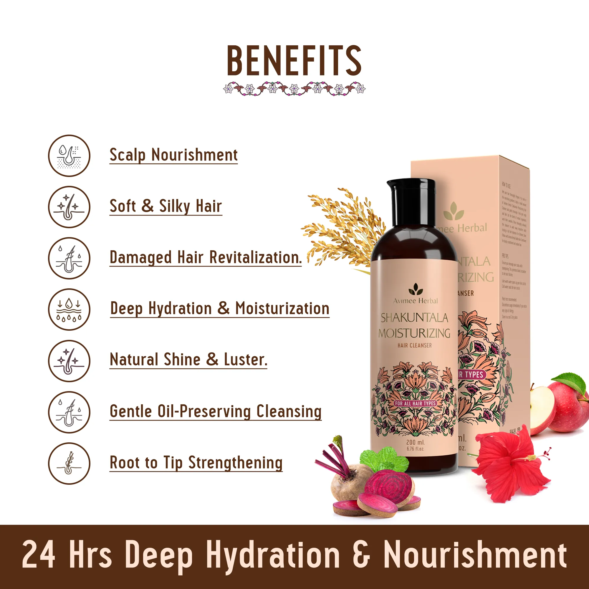 Shakuntala Moisturizing Hair Shampoo With Hyaluronic Acid