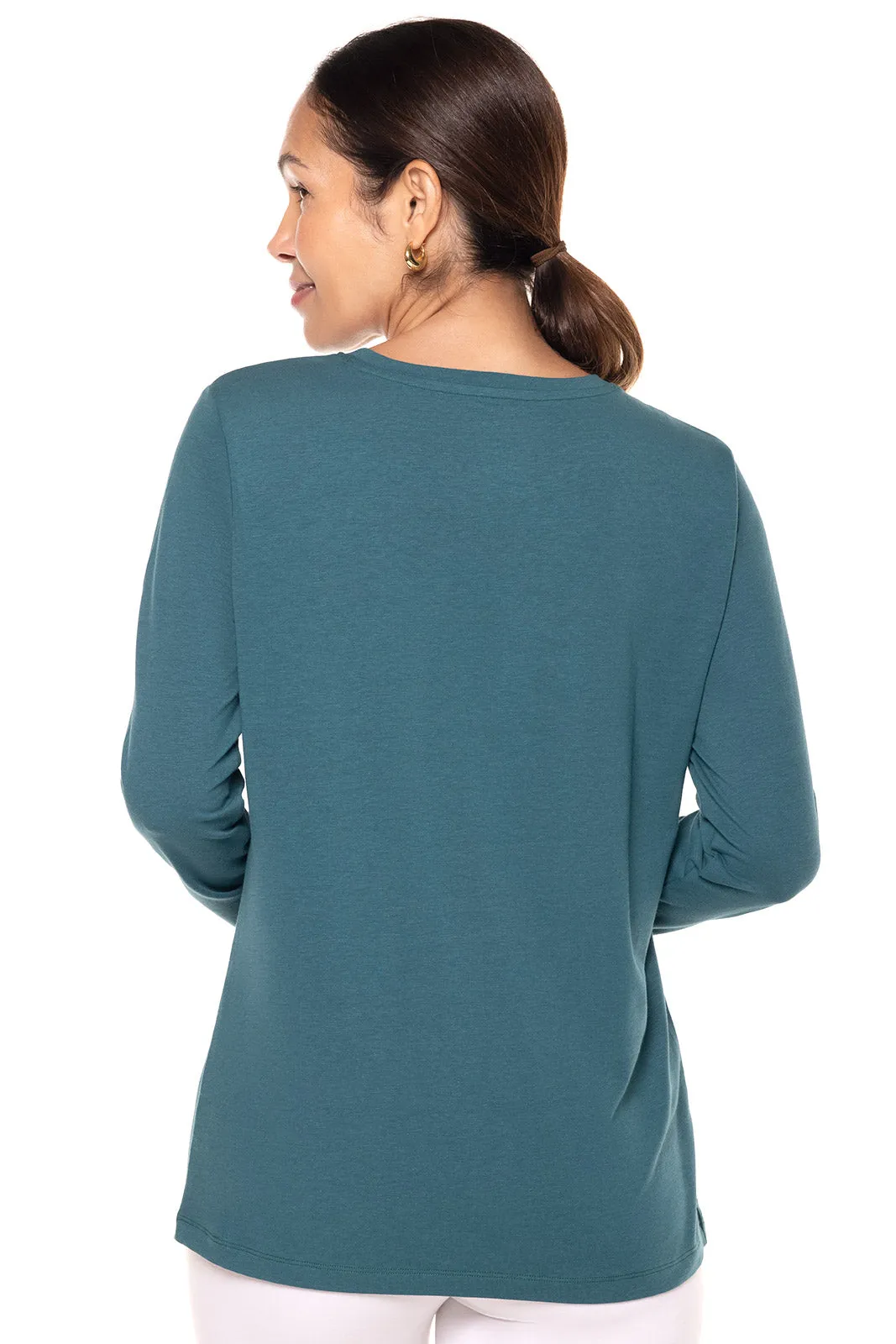 Women's Morada Everyday Long Sleeve T-Shirt | Midnight Green