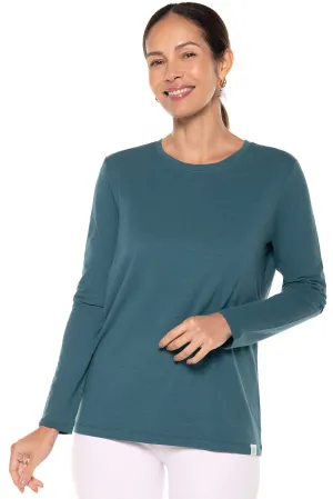 Women's Morada Everyday Long Sleeve T-Shirt | Midnight Green